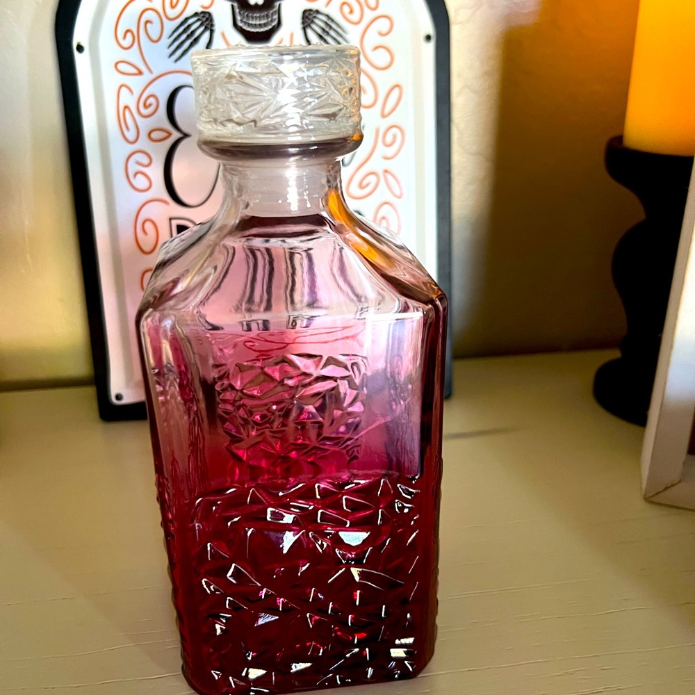 Target Bullseye Fall/Halloween 2024 Pink Glass Decanter